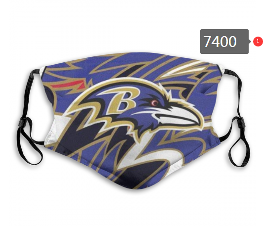 NFL 2020 Baltimore Ravens #3 Dust mask with filter->nfl dust mask->Sports Accessory